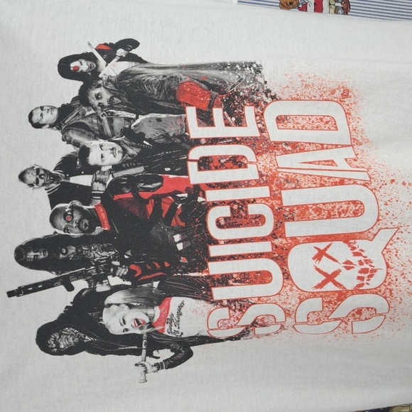 DC Comics Suicide Squad official tag graphic red & white casual movie t-shirt - Picture 3 of 6
